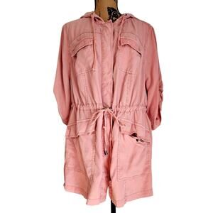 TORRID Pink Utility Anorak Coat Cargo Roll-Rab Sleeves Womens Sz 2X, Torrid Sz 2
